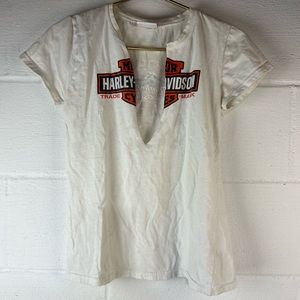 Harley-Davidson Split Neck Tshirt, Medium